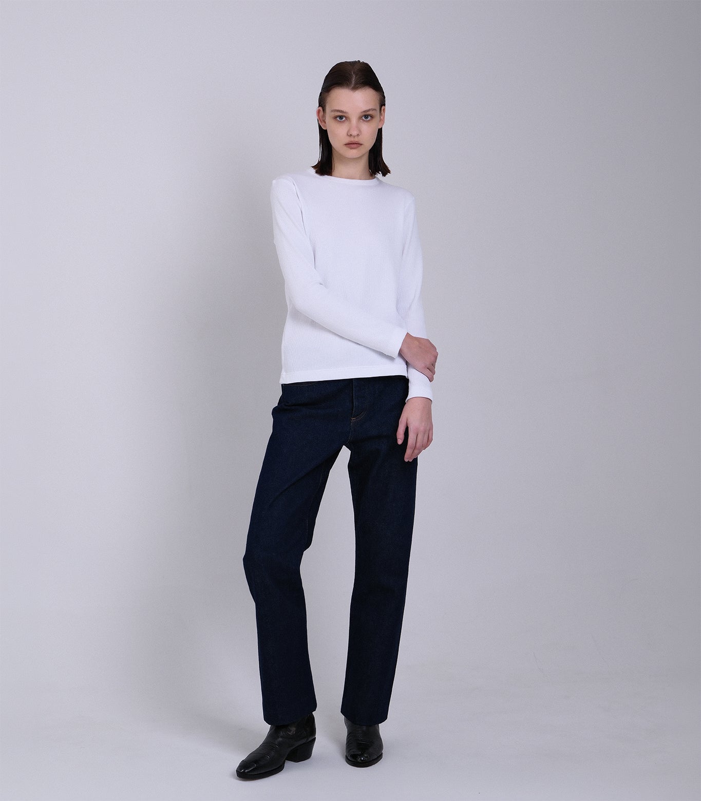 STRAIGHT JEAN TROUSERS - RINSE BLUE - TANAKA