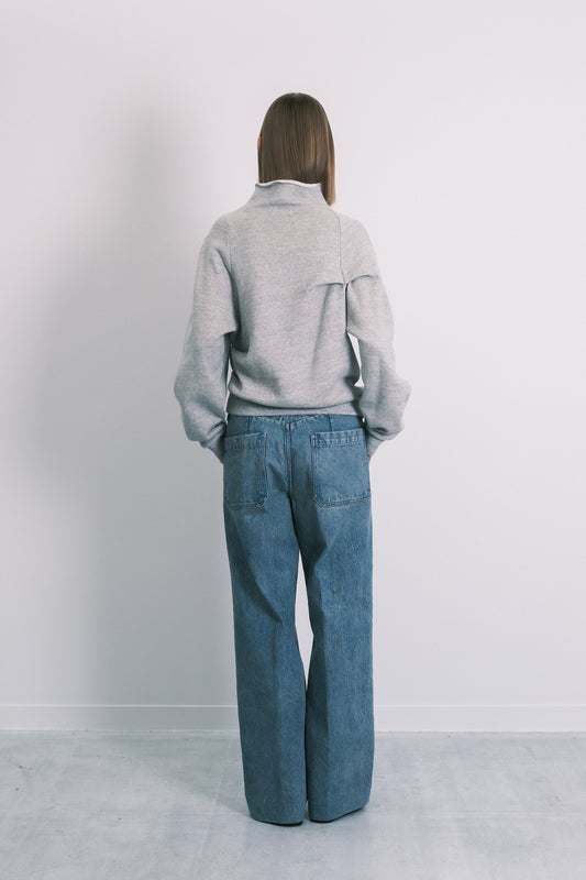 DRAPE SWEATSHIRT - HEATHER GRAY
