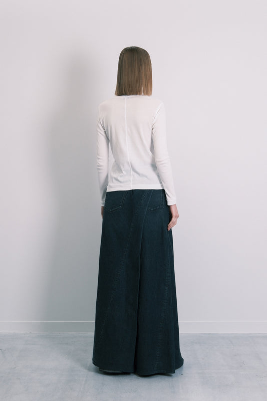 WRAP SKIRT PANTS - DARK BLUE