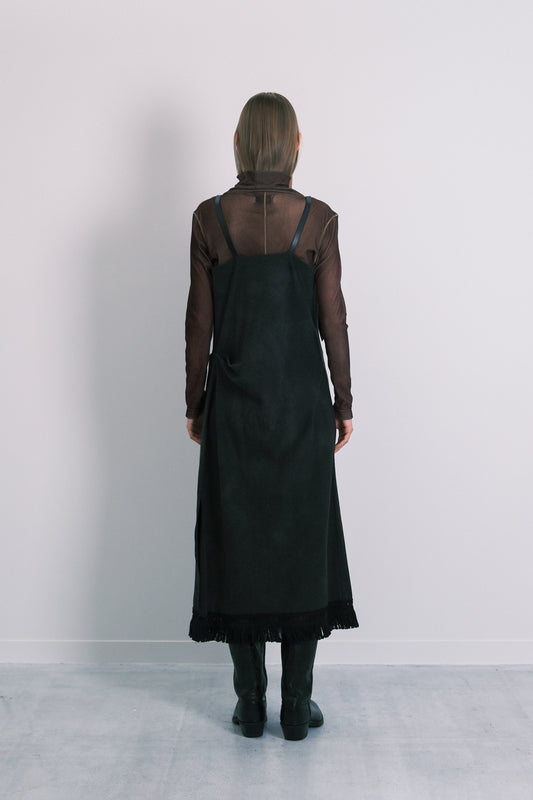 TURTLE NECK TEE - DARK BROWN - TANAKA