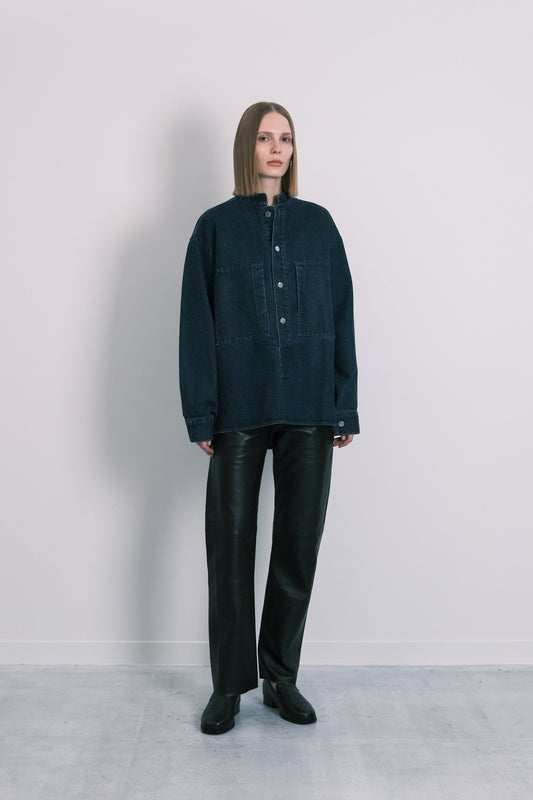 POPOVER WORK SHIRT - DARK BLUE