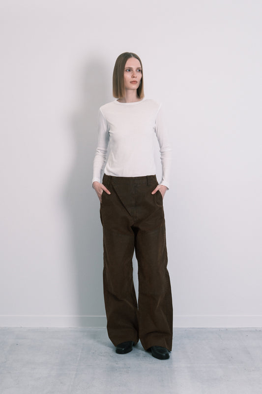 UTILITY JEAN TROUSERS - BROWN CANVAS