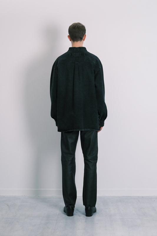 POPOVER WORK SHIRT - BLACK