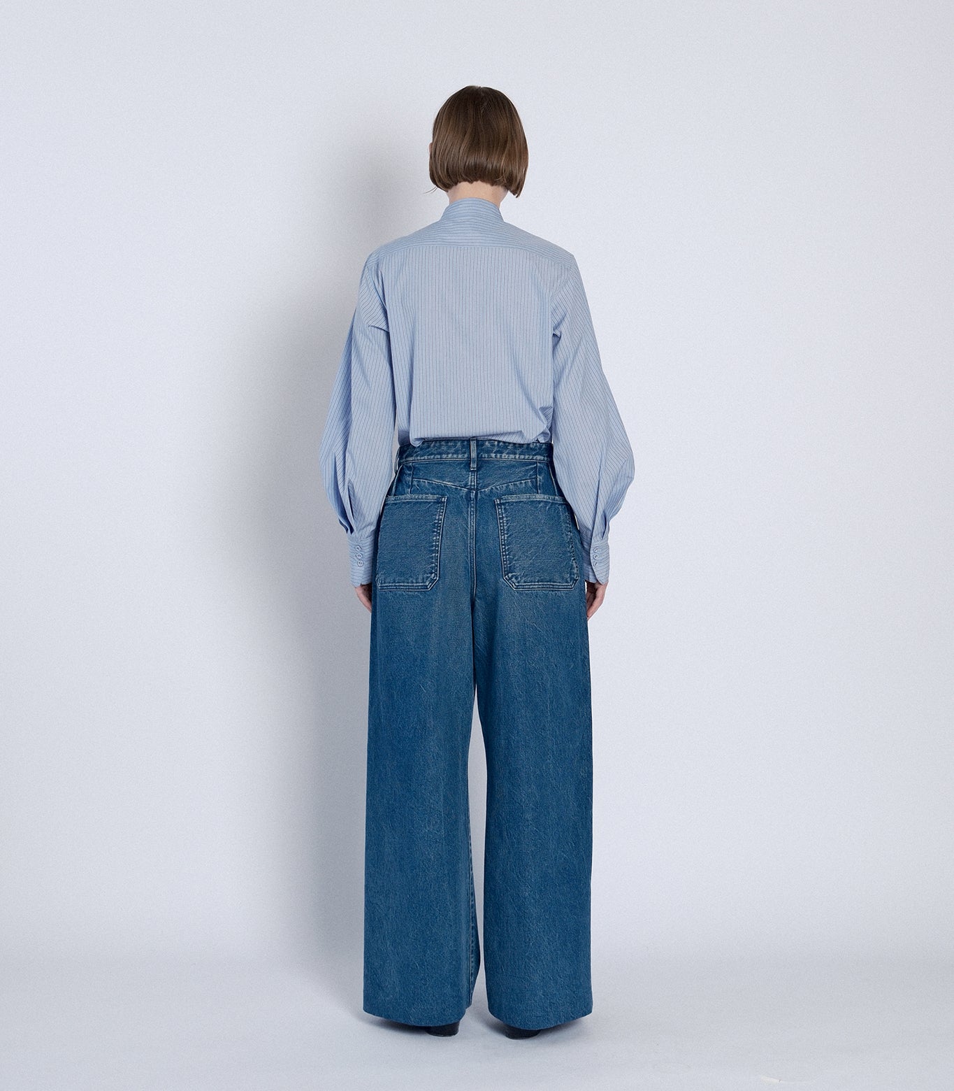 HAKAMA JEAN TROUSERS - GREEN BLUE