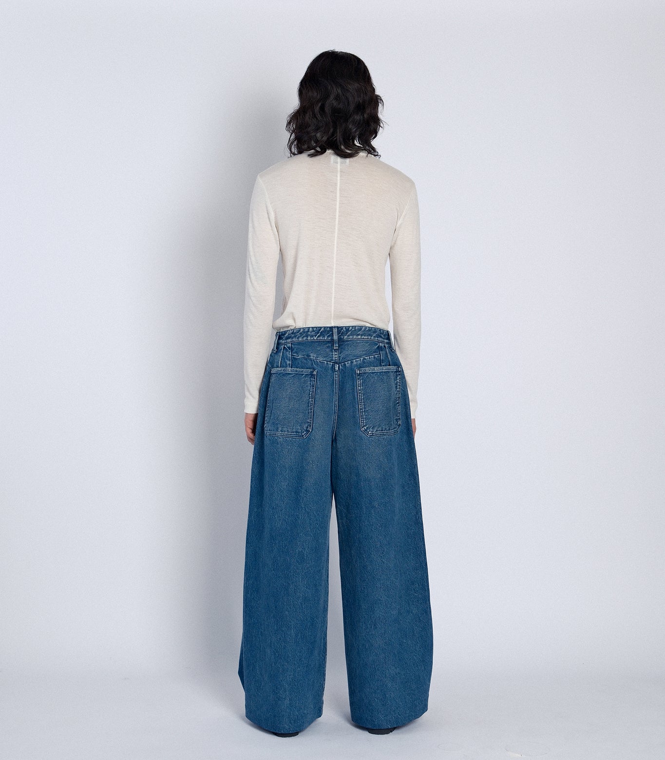 HAKAMA JEAN TROUSERS - GREEN BLUE