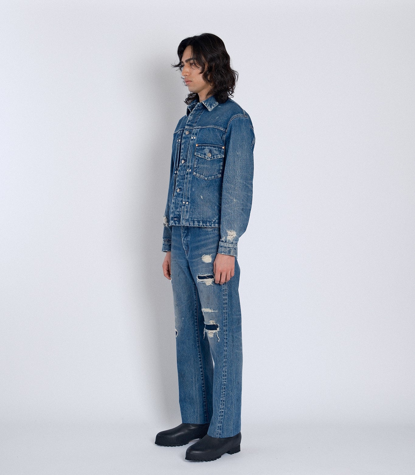 STRAIGHT JEAN TROUSERS - 60's BLUE