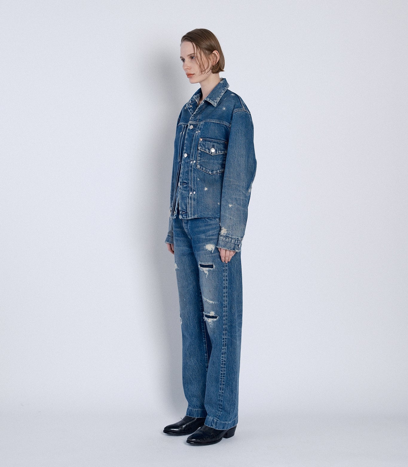 STRAIGHT JEAN TROUSERS - 60's BLUE