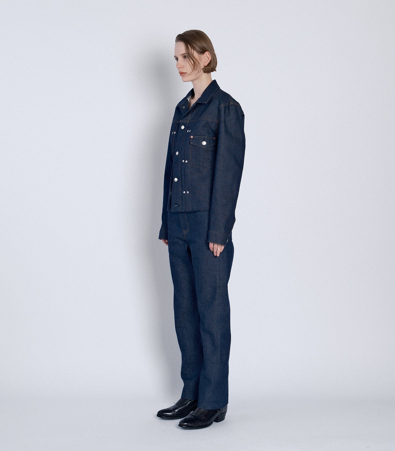 STRAIGHT JEAN TROUSERS - RINSE BLUE