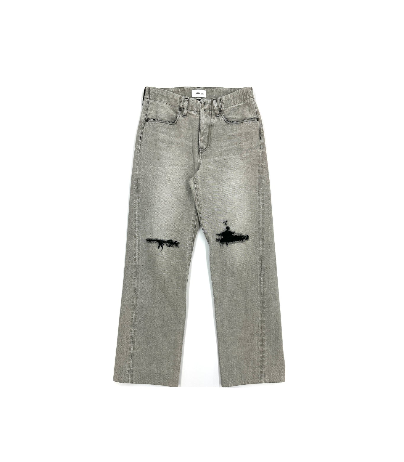 STRAIGHT JEAN TROUSERS - LIGHT GRAY