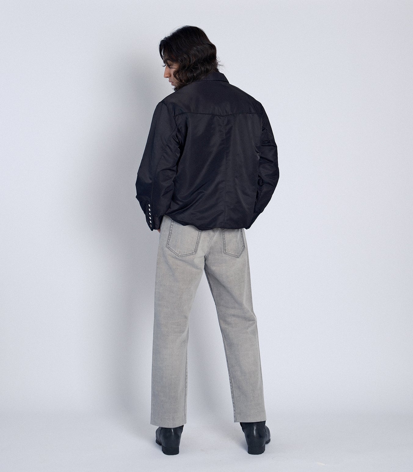 PADDED WESTERN SHIRT - BLACK