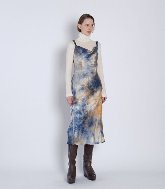 CAMI DRESS -  PURPLE ORANGE