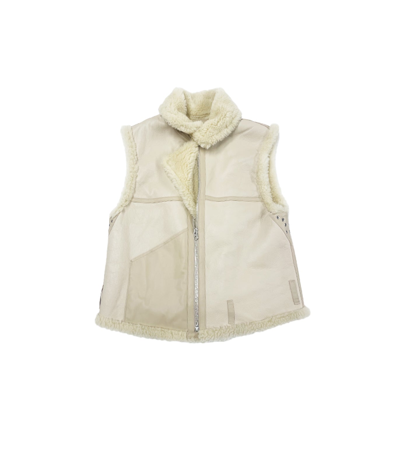 SHEARLING VEST - NATURAL