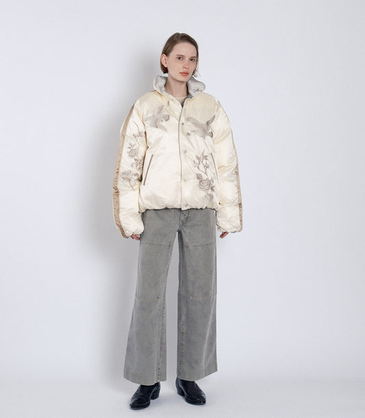 DOWN SUKA-JACKET - NATURAL(EMBROIDERY)
