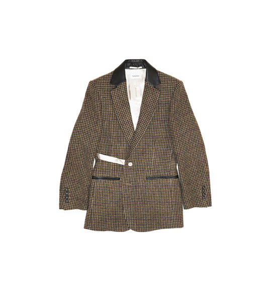 SCULPTURE JACKET - BROWN CHECK