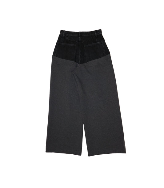 COMBI WIDE TROUSERS - CHARCOAL