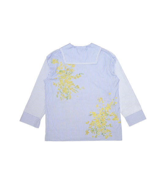 THE TUNIC - BLUE STRIPE (FLOWER) - TANAKA