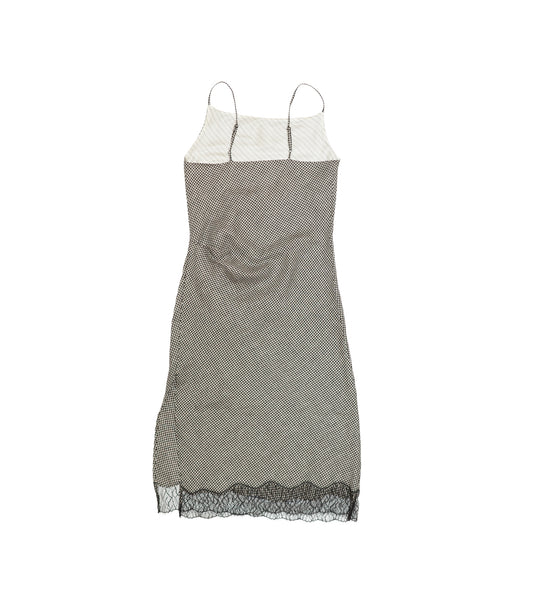 SLIP DRESS - HOUNDTOOTH