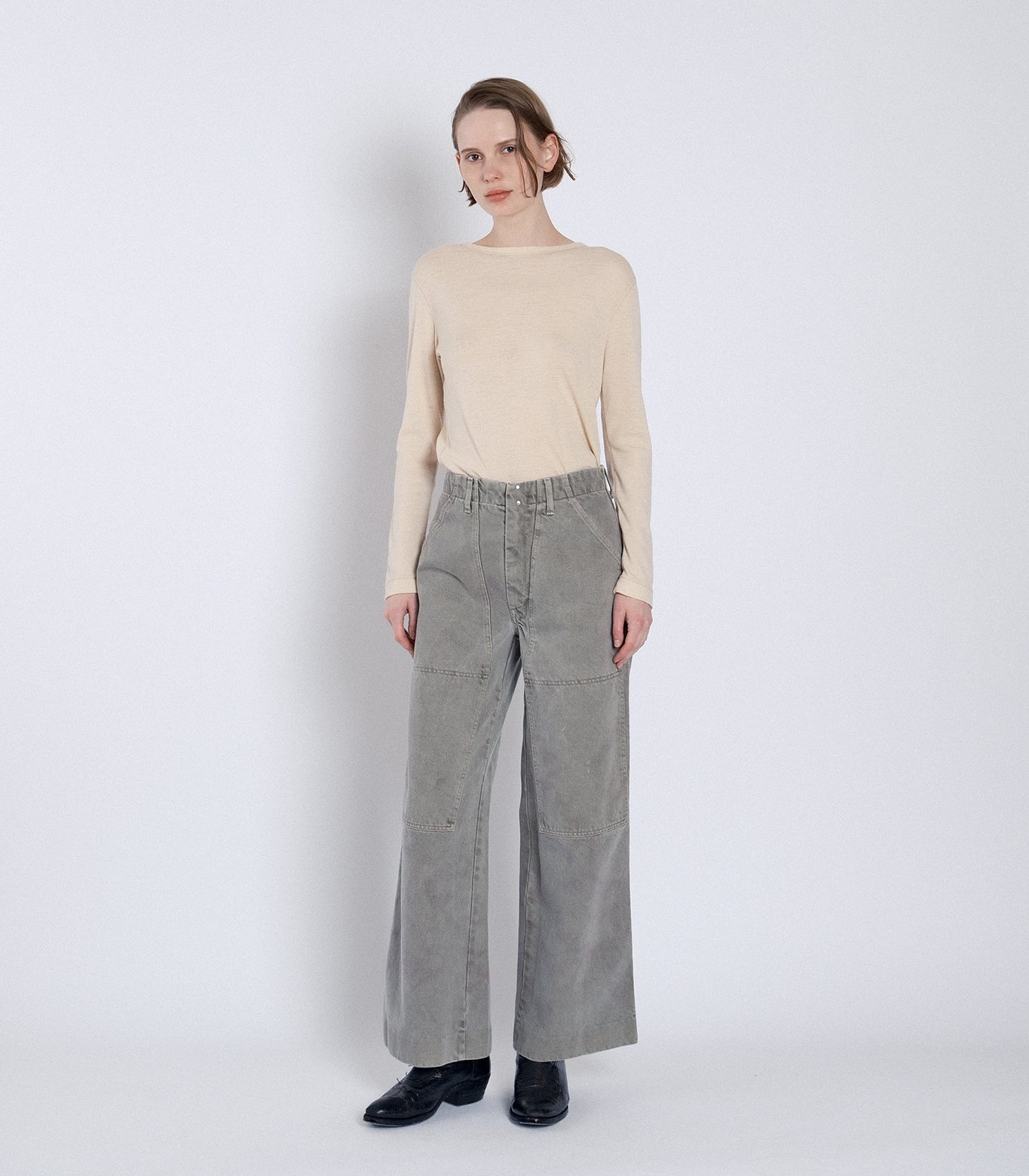WORK JEAN TROUSERS - FOGGY GREEN