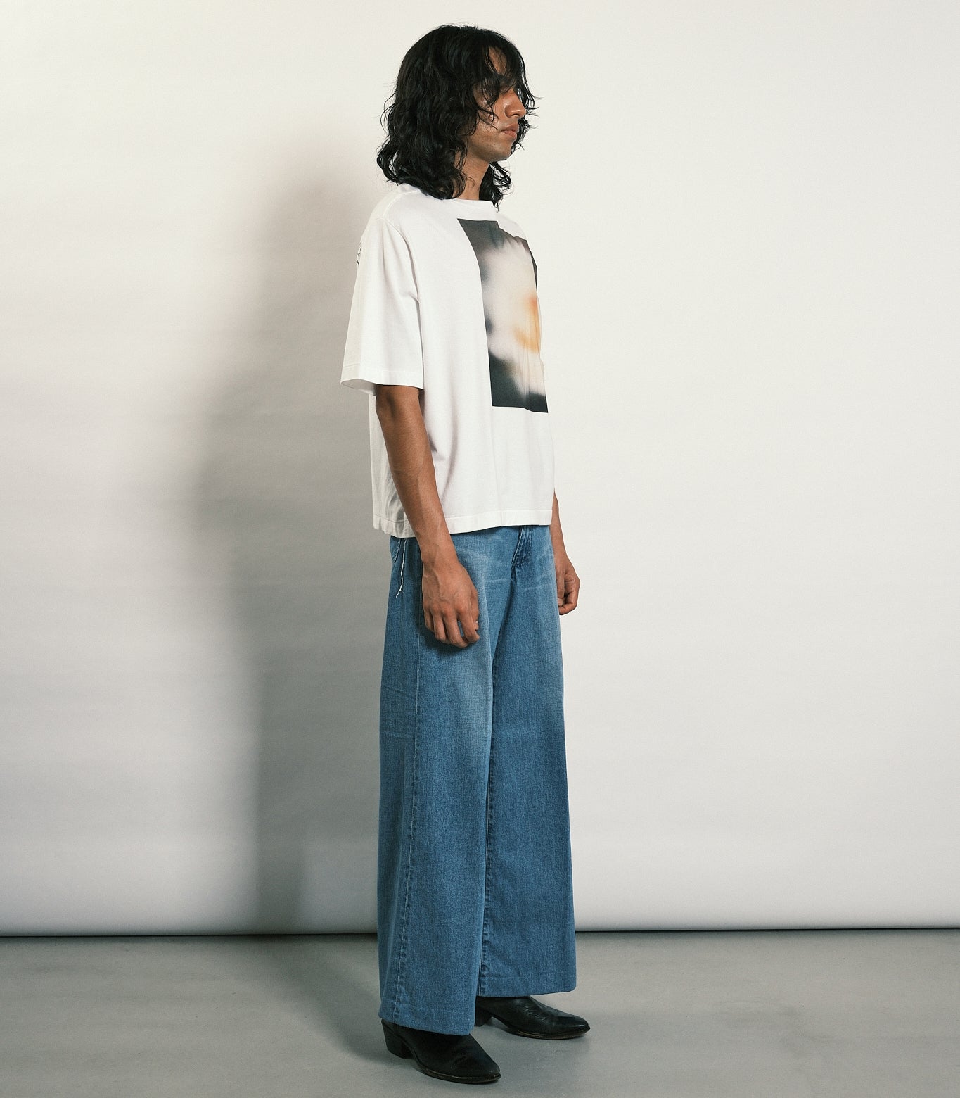 WIDE JEAN TROUSERS - ASH BLEACH - TANAKA