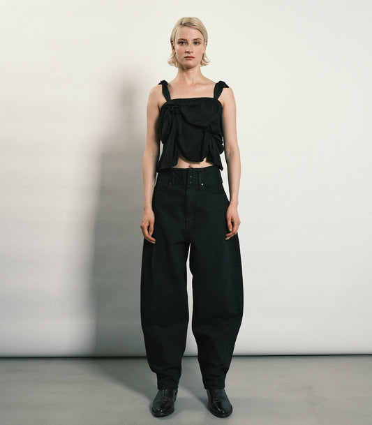 TAPERED JEAN TROUSERS - OVERDYE BLACK