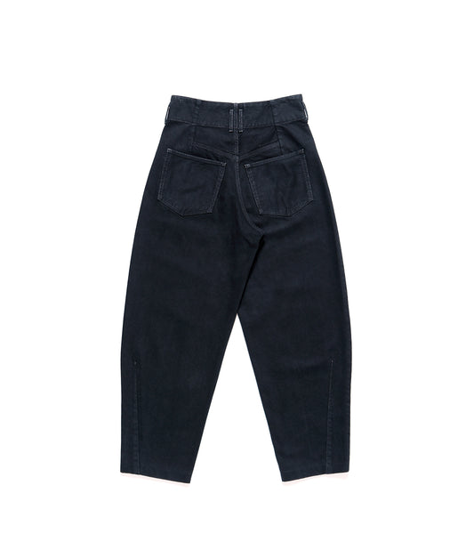 TAPERED JEAN TROUSERS - OVERDYE BLACK - TANAKA