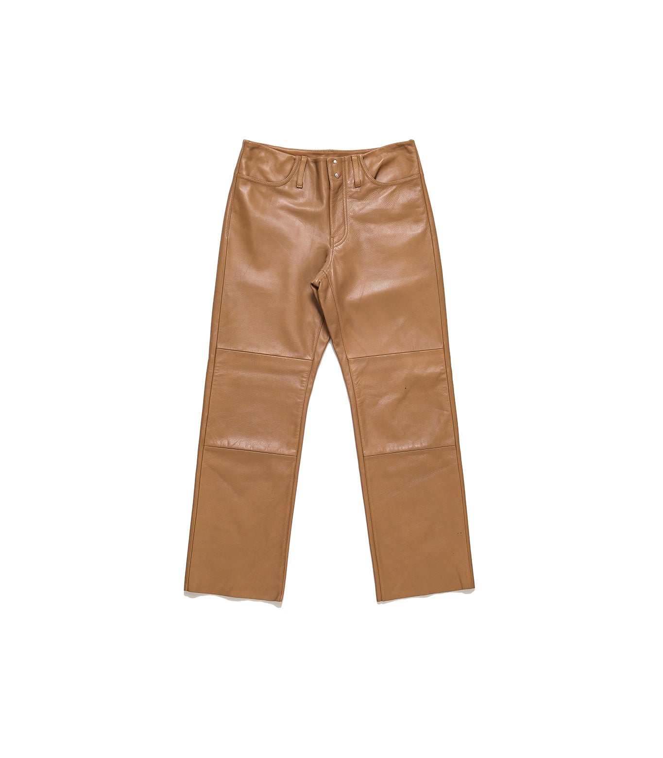 LEATHER TROUSERS - BEIGE