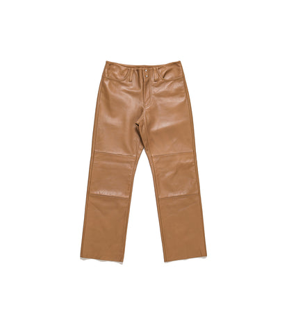 LEATHER TROUSERS - BEIGE - TANAKA