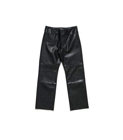 LEATHER TROUSERS - BLACK - TANAKA