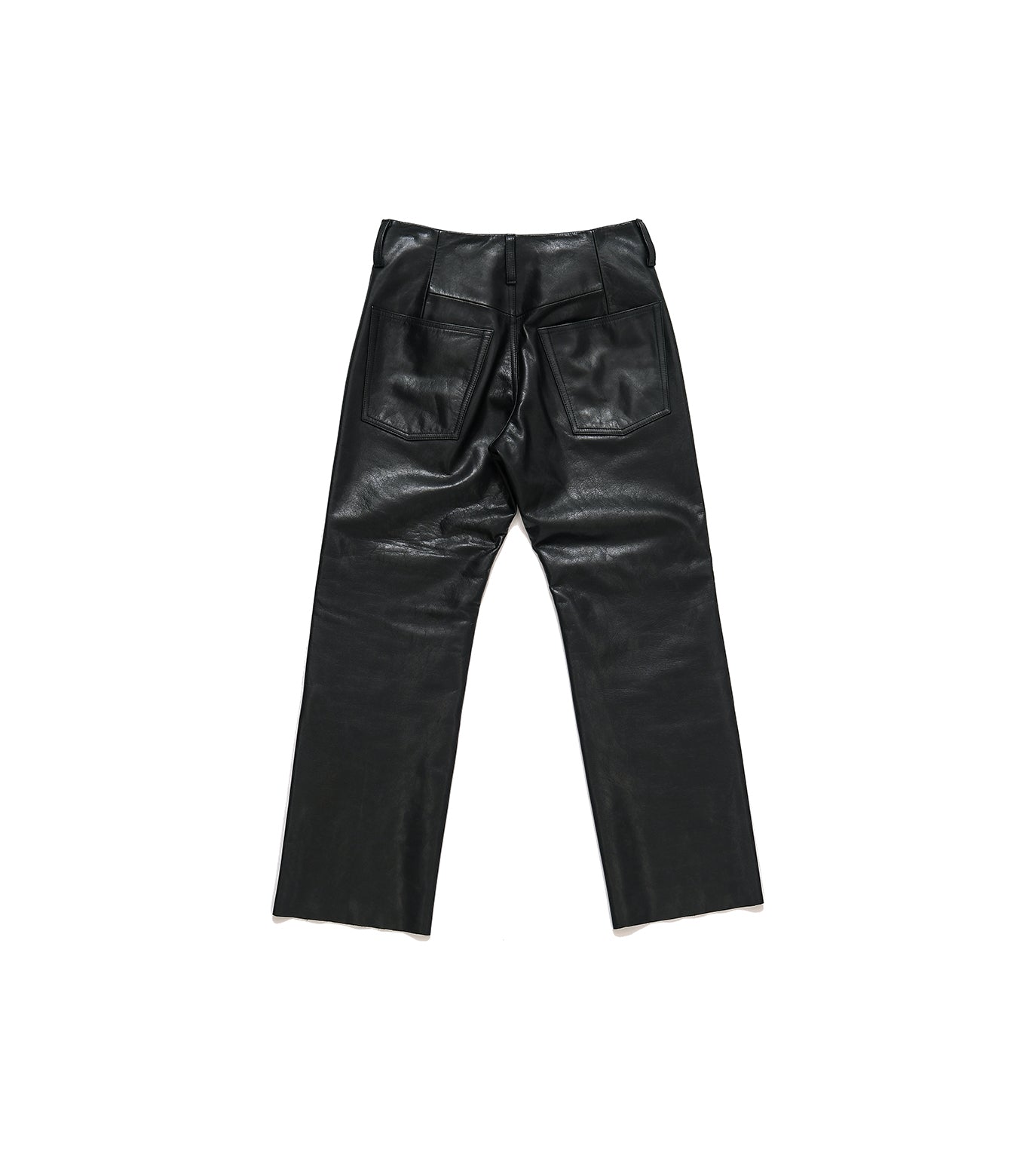 LEATHER TROUSERS - BLACK