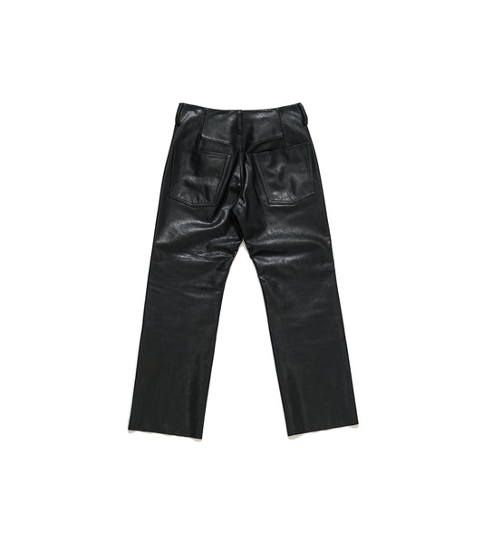 LEATHER TROUSERS - BLACK