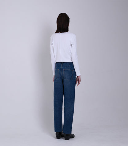 STRAIGHT JEAN TROUSERS - VINTAGE BLUE - TANAKA