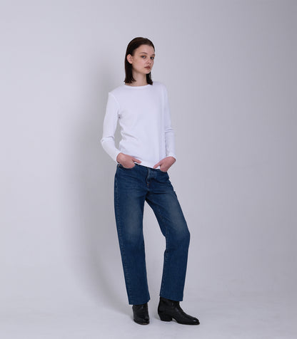 STRAIGHT JEAN TROUSERS - VINTAGE BLUE - TANAKA