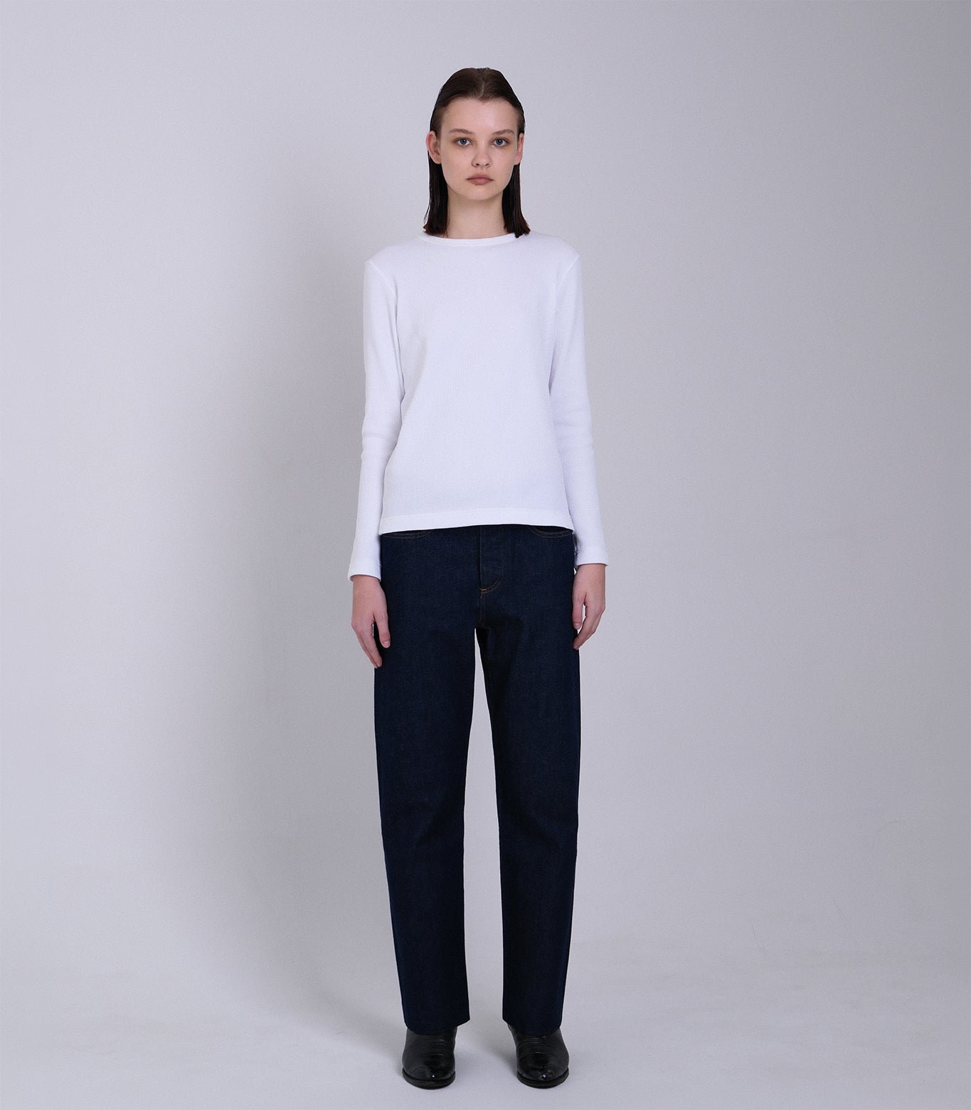 STRAIGHT JEAN TROUSERS - RINSE BLUE - TANAKA