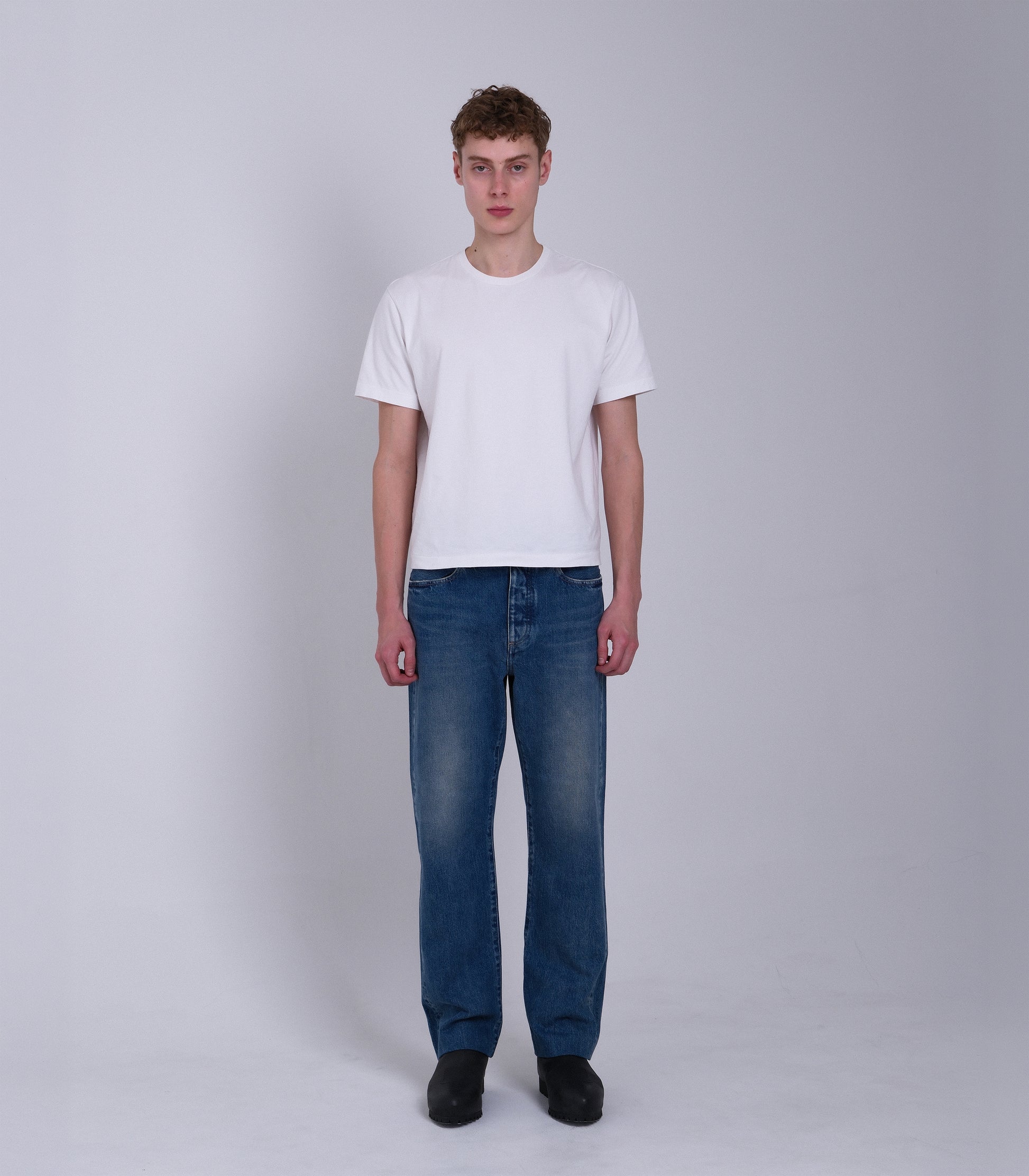 STRAIGHT JEAN TROUSERS - VINTAGE BLUE - TANAKA