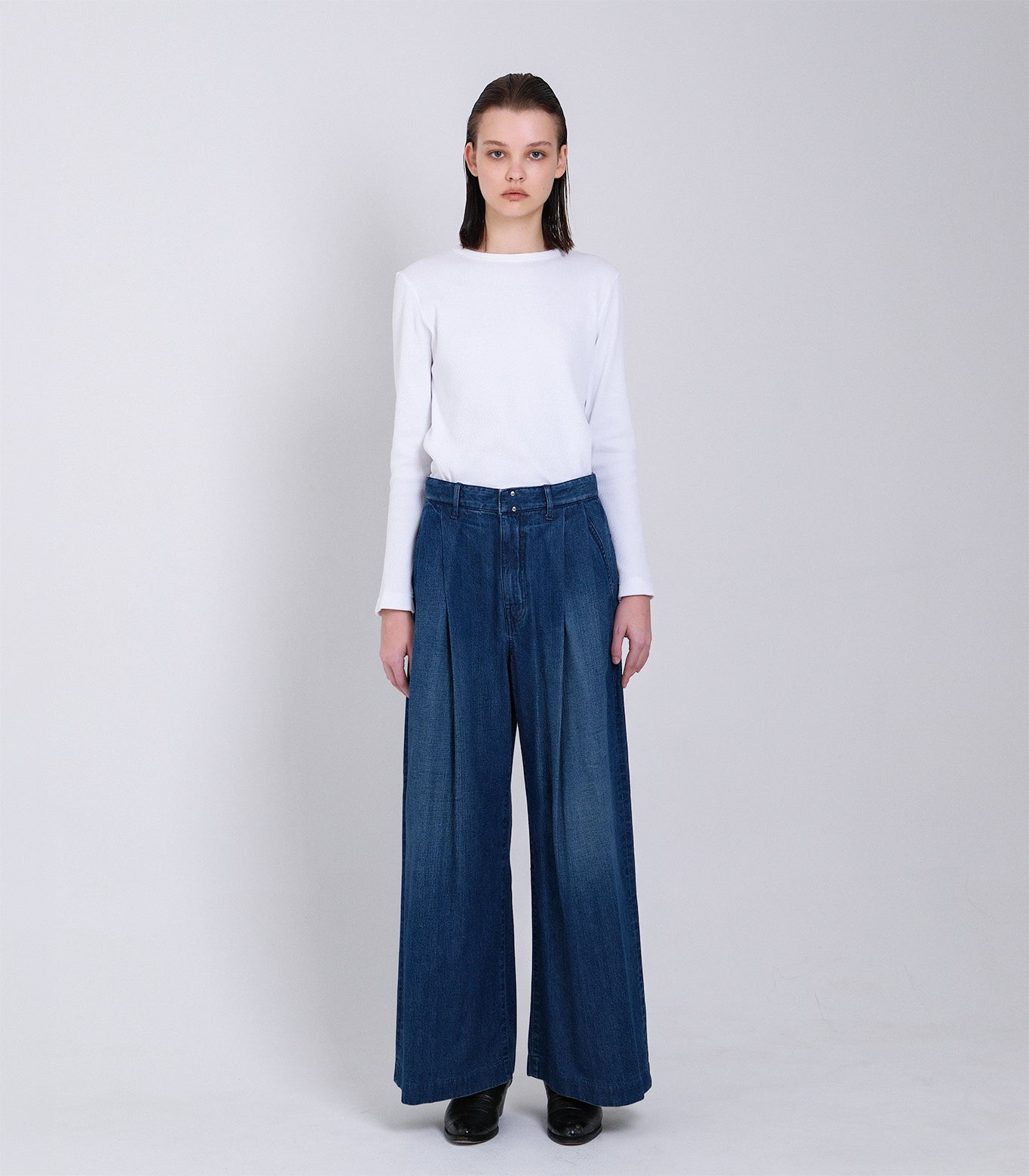 HAKAMA JEAN TROUSERS  - VINTAGE BLUE - TANAKA