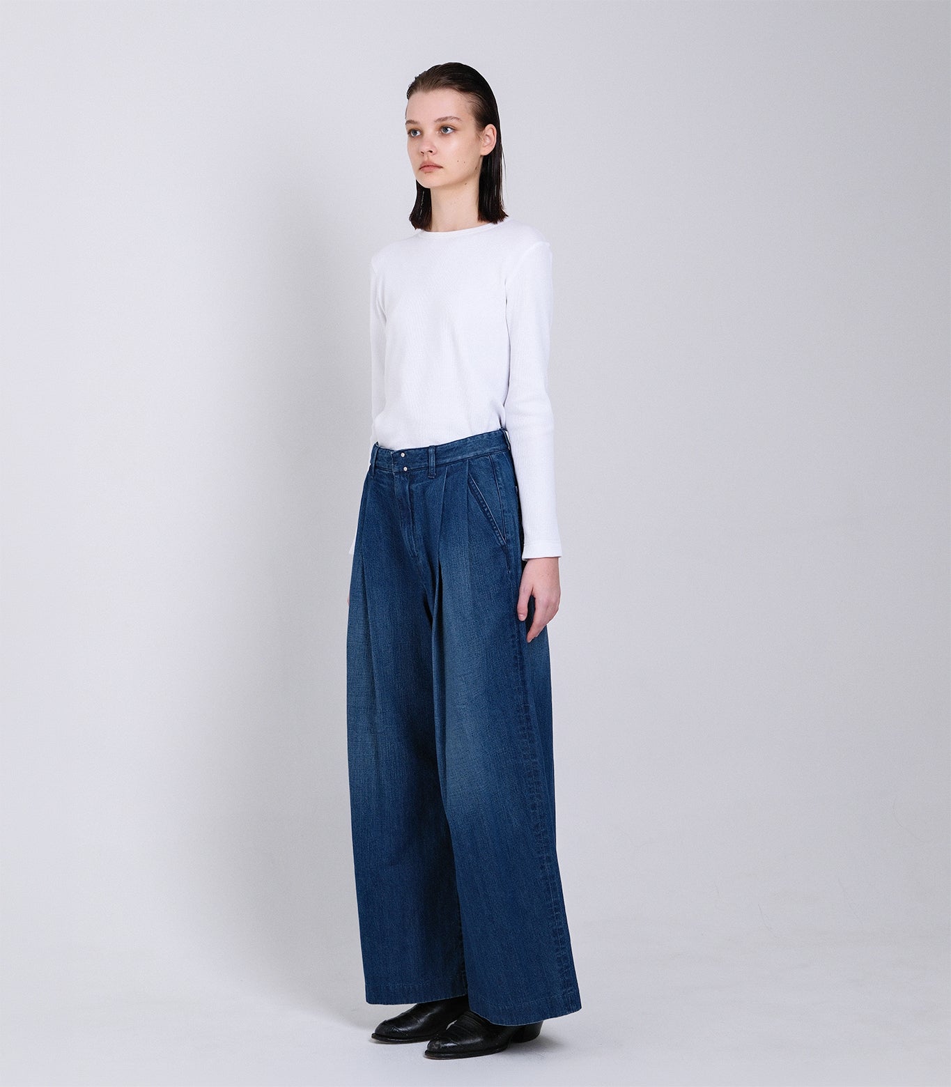 HAKAMA JEAN TROUSERS  - VINTAGE BLUE - TANAKA