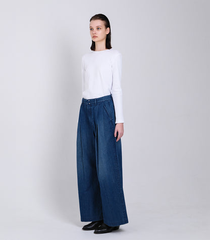 HAKAMA JEAN TROUSERS  - VINTAGE BLUE - TANAKA