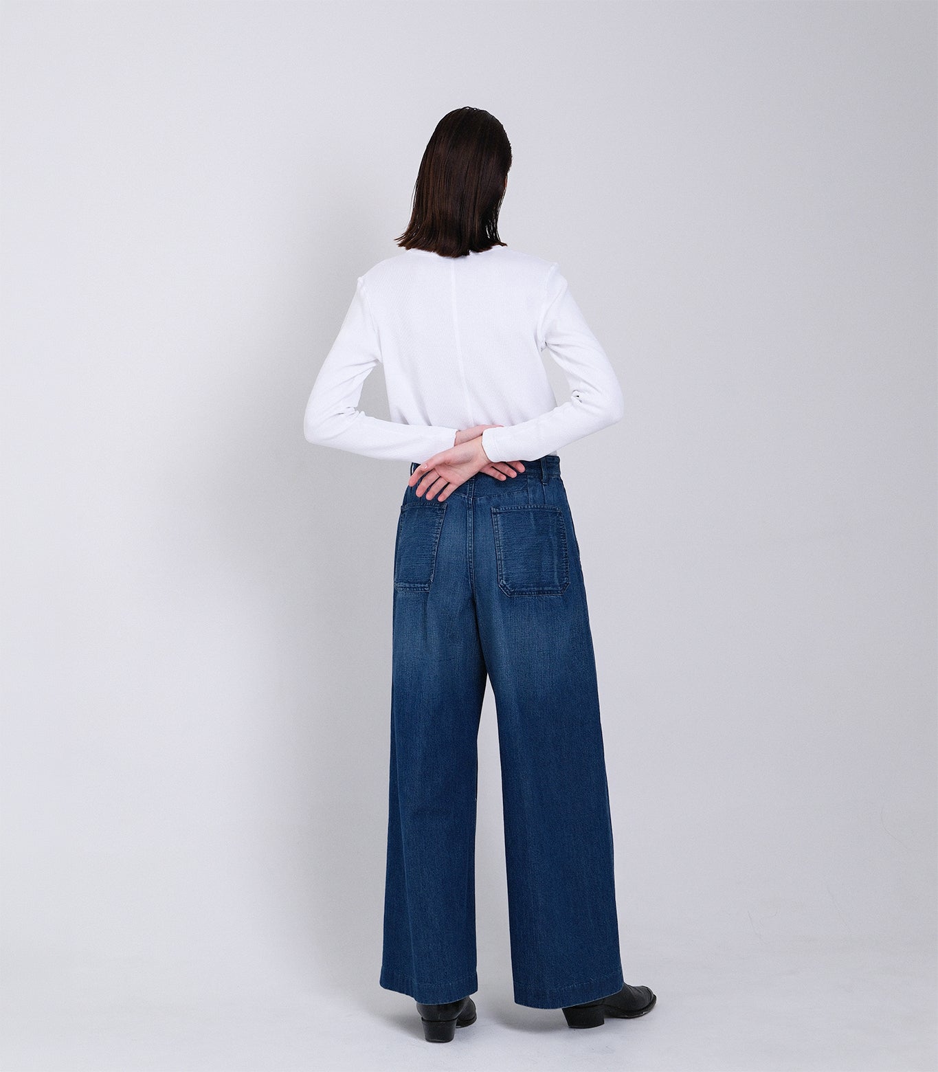 HAKAMA JEAN TROUSERS  - VINTAGE BLUE - TANAKA