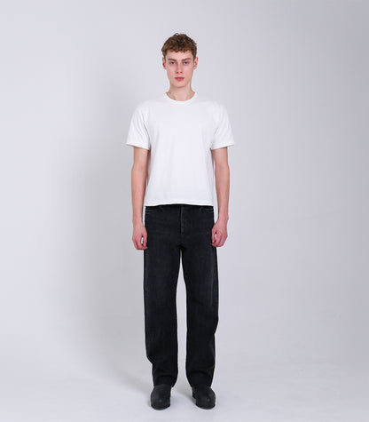 STRAIGHT JEAN TROUSERS - BLACK - TANAKA