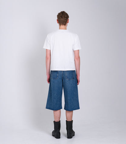 HAKAMA JEAN SHORTS - MID BLUE - TANAKA