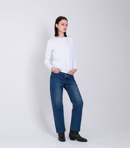 STRAIGHT JEAN TROUSERS - VINTAGE BLUE - TANAKA