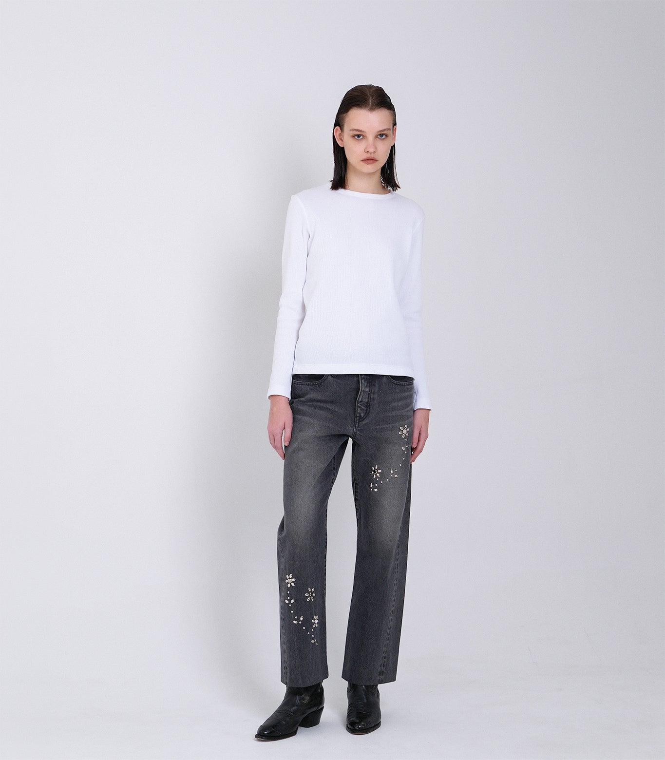 NEW CLASSIC JEAN TROUSERS - GRAY(BIJOU) - TANAKA