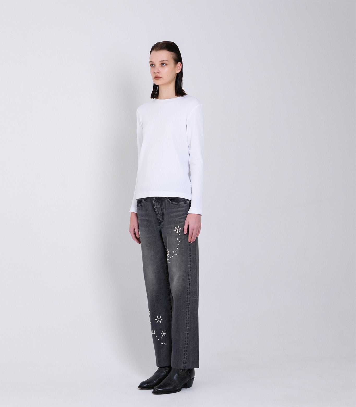 NEW CLASSIC JEAN TROUSERS - GRAY(BIJOU) - TANAKA
