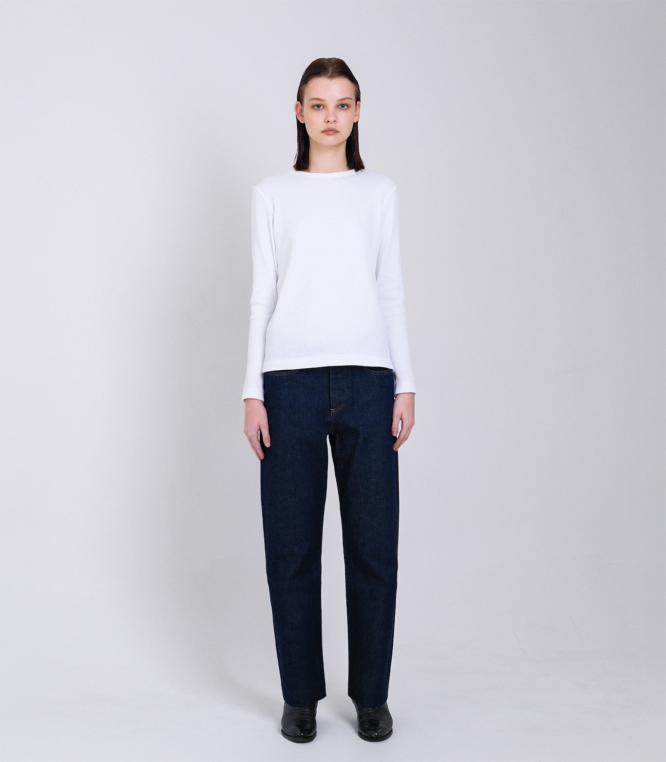 STRAIGHT JEAN TROUSERS - RINSE BLUE - TANAKA
