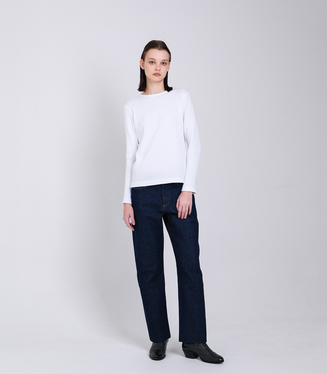 STRAIGHT JEAN TROUSERS - RINSE BLUE - TANAKA
