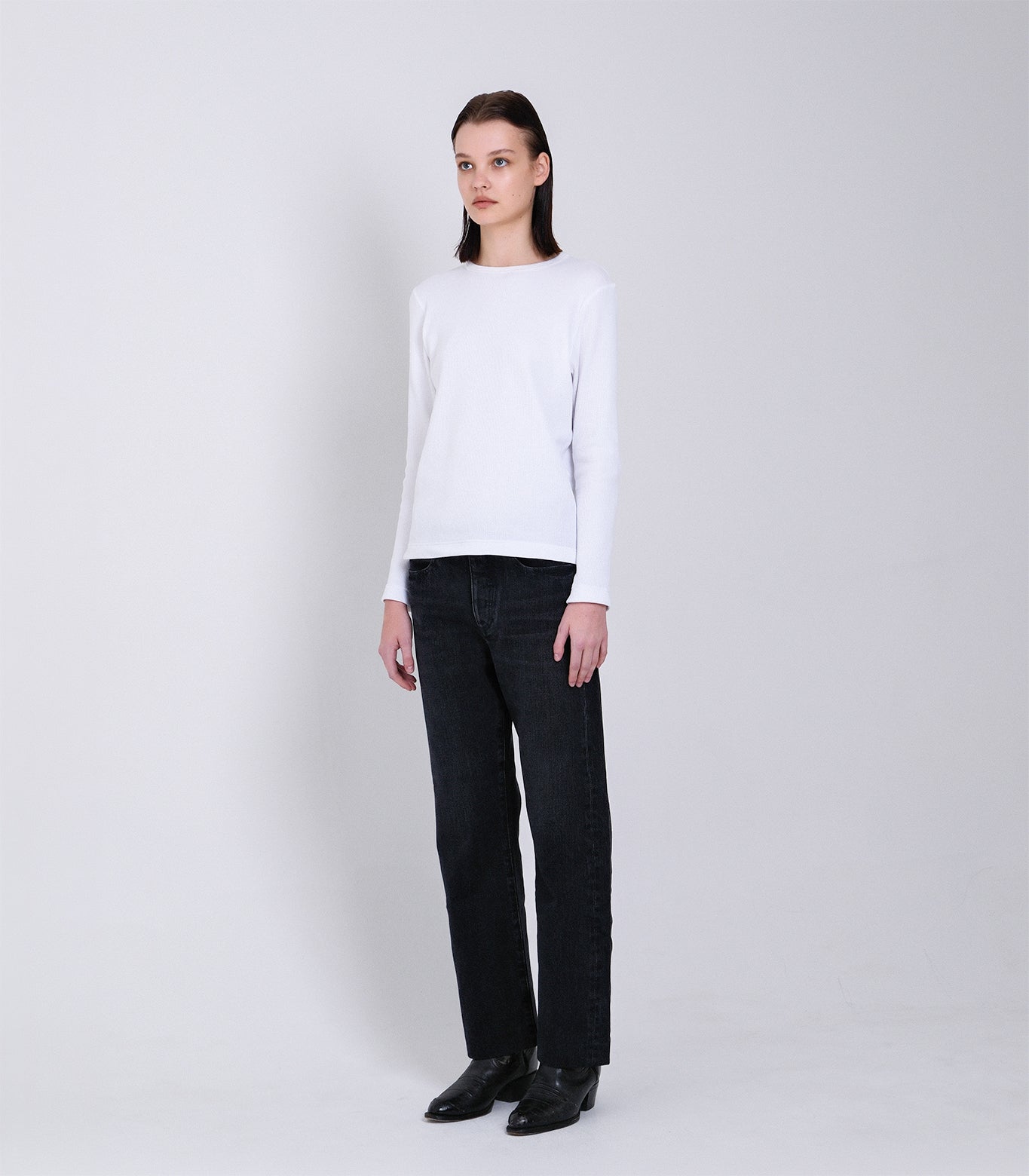 STRAIGHT JEAN TROUSERS - BLACK – TANAKA