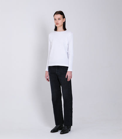 STRAIGHT JEAN TROUSERS - BLACK - TANAKA