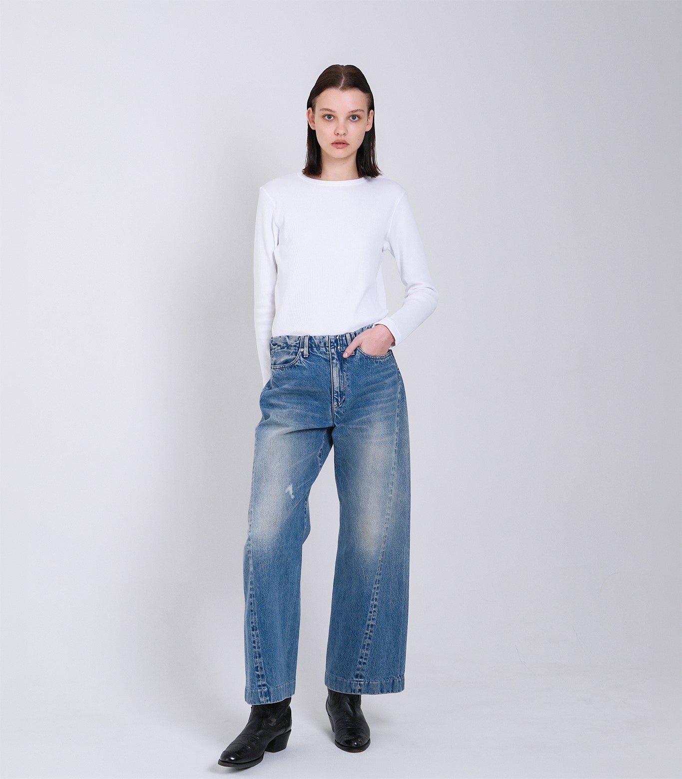 BOY JEAN TROUSERS - VINTAGE BLEACH BLUE - TANAKA