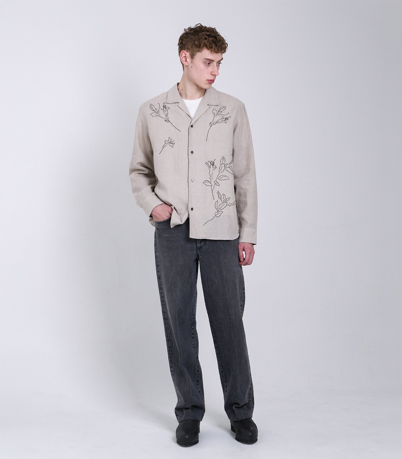 THE SHIRTS - LINEN (EMBROIDERY) - TANAKA