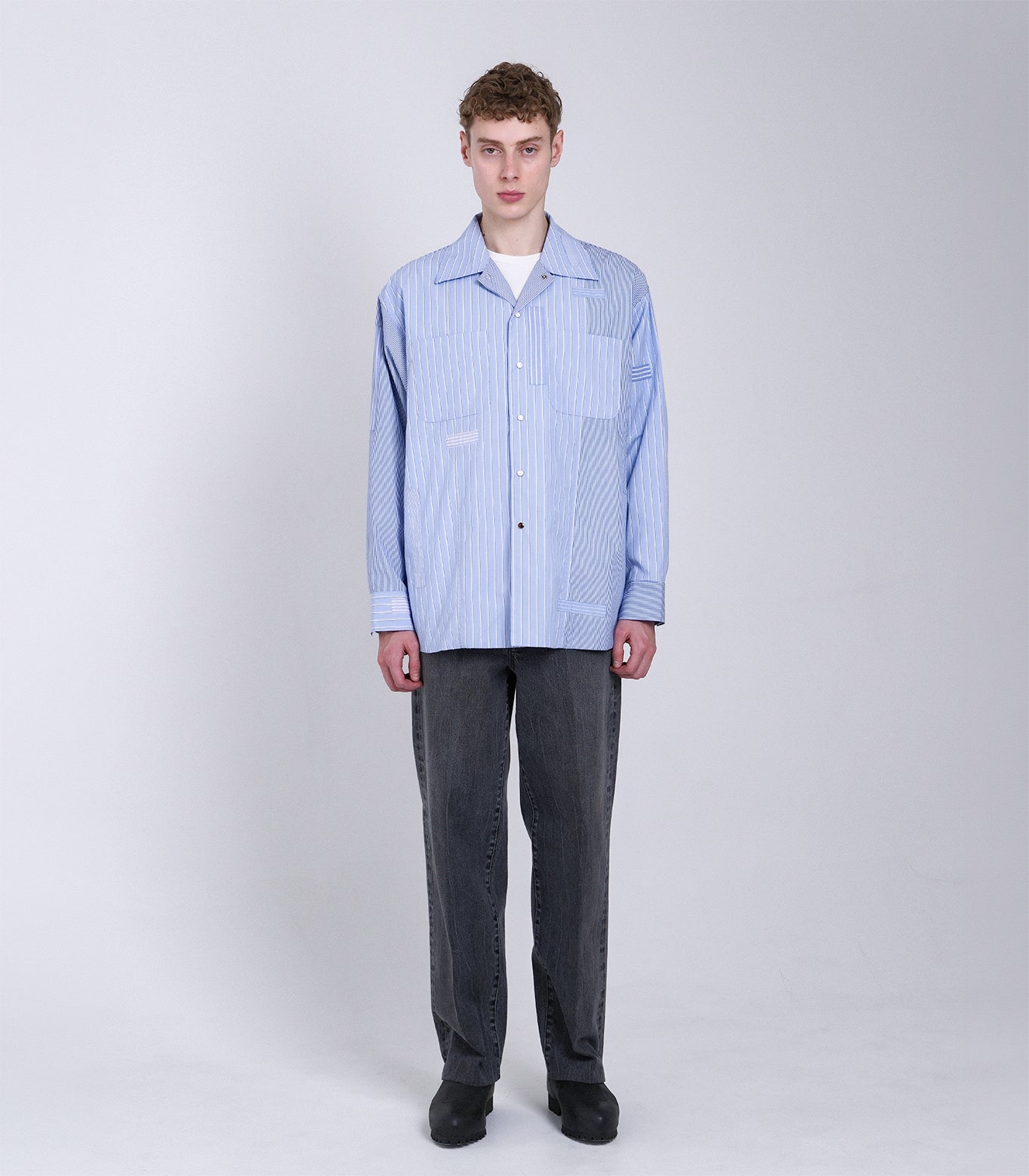 OVERSHIRT - BLUE STRIPE (MOSAIC) - TANAKA